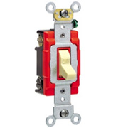 Leviton 20A Industrial Toggle Switch - Ivory