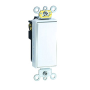 Leviton Decora 20A Rocker Switch, 120/277V - White