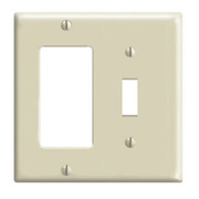Leviton 2 Gang, 1 Device, 1 Toggle Cover Plate - Ivory