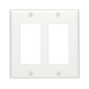 Leviton 2 Gang Decora Cover Plate - White