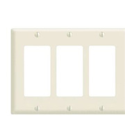 Leviton 3-Gang Decora Wall Plate - Ivory