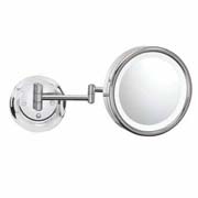 K&Y 5X Wall Mount Halo Light Mirror, Chrome, Hard Wire