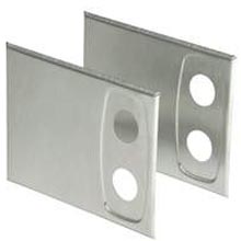 Crescent Rod Backplates - Bright SS