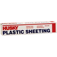 Husky 12' x 200', 2 Mil Clear Plastic Sheeting