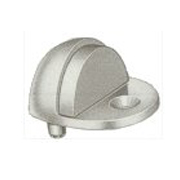 Solid Brass Low Profile Dome Stop - Satin Chrome