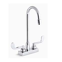 Kohler Triton Gooseneck Faucet w/Wristblade Handles - Pol Chrome